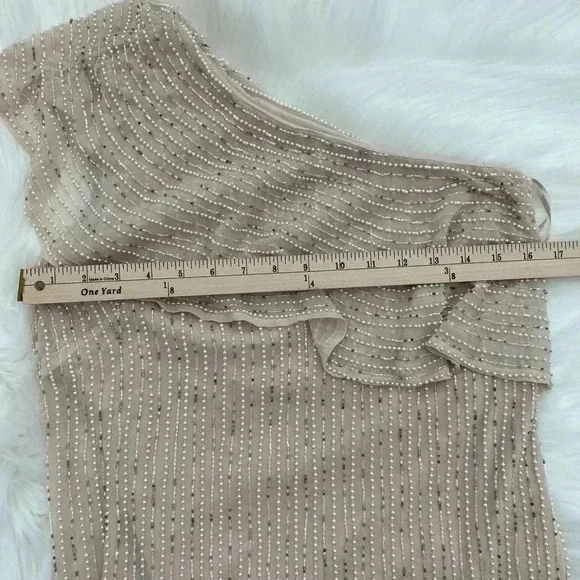 One33 Social One-Shoulder Beaded Cocktail Prom Dress - Picture 9 of 11